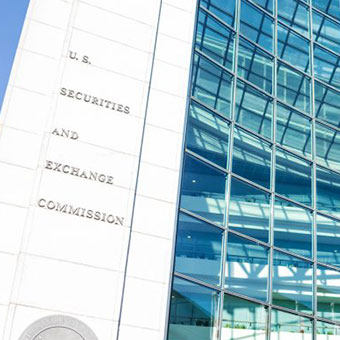 U.S. Securities and Exchange Commission sign on a building